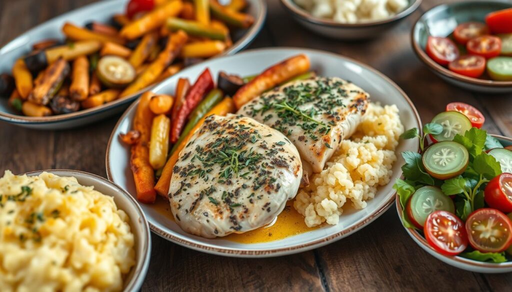 Herb-Crusted Baked Chicken Side Dishes