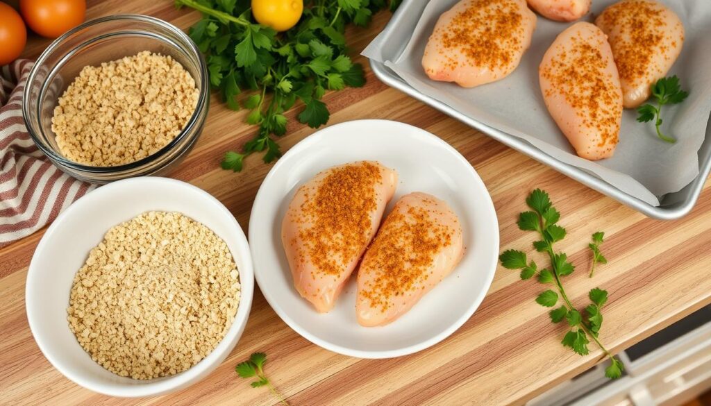 Preparing Oven-Fried Chicken Breast